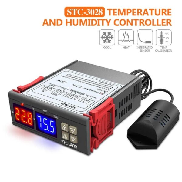 STC 3028 AC 220V Digital Temperature and Humidity Controller Egg Incubator Controller